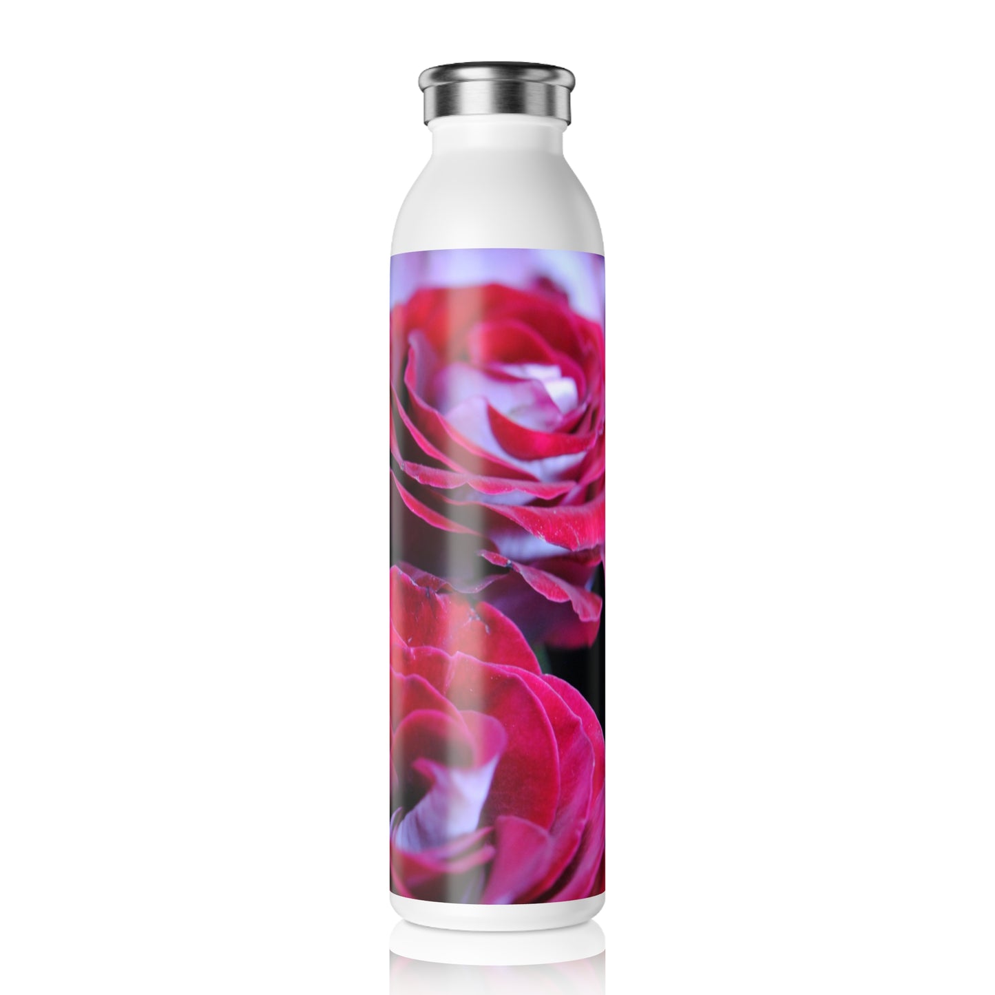 Latin Dancer Rose Group Slim Water Bottle with Floral Design, Eco-Friendly Reusable Bottle, Perfect for Gym, Travel, and Self-Care, Great Gift Idea