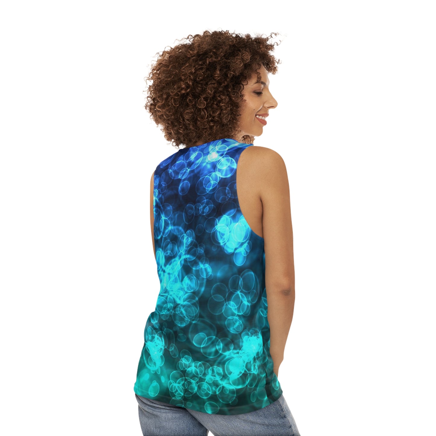 Blue Ocean Bokeh Unisex Tank Top (AOP)