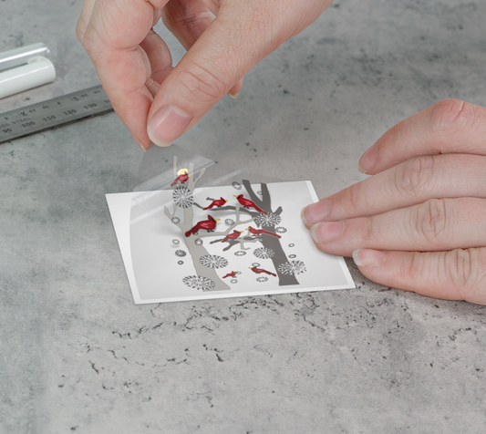 Cardinals In The Snow Sticker