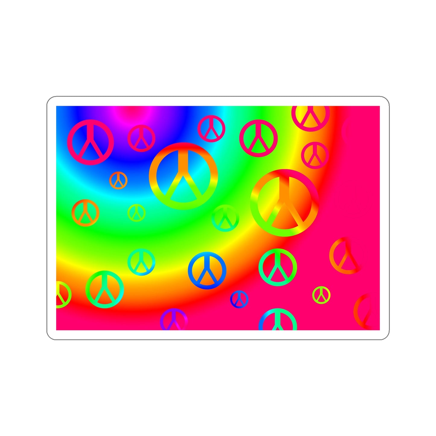 Peace Sign Kiss-Cut Stickers