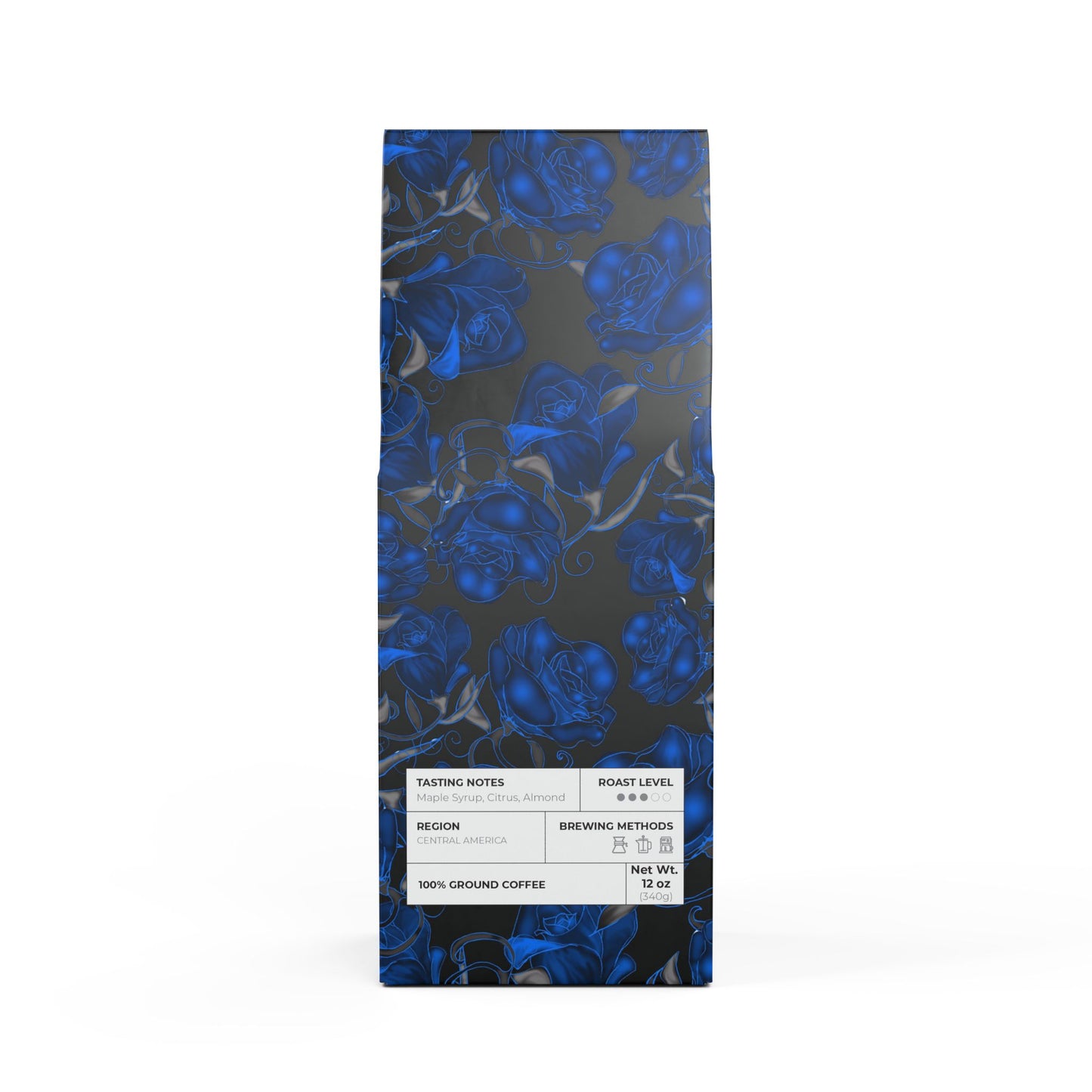 Blue Roses On Black Party Favor Broken Top Coffee Blend (Medium Roast)