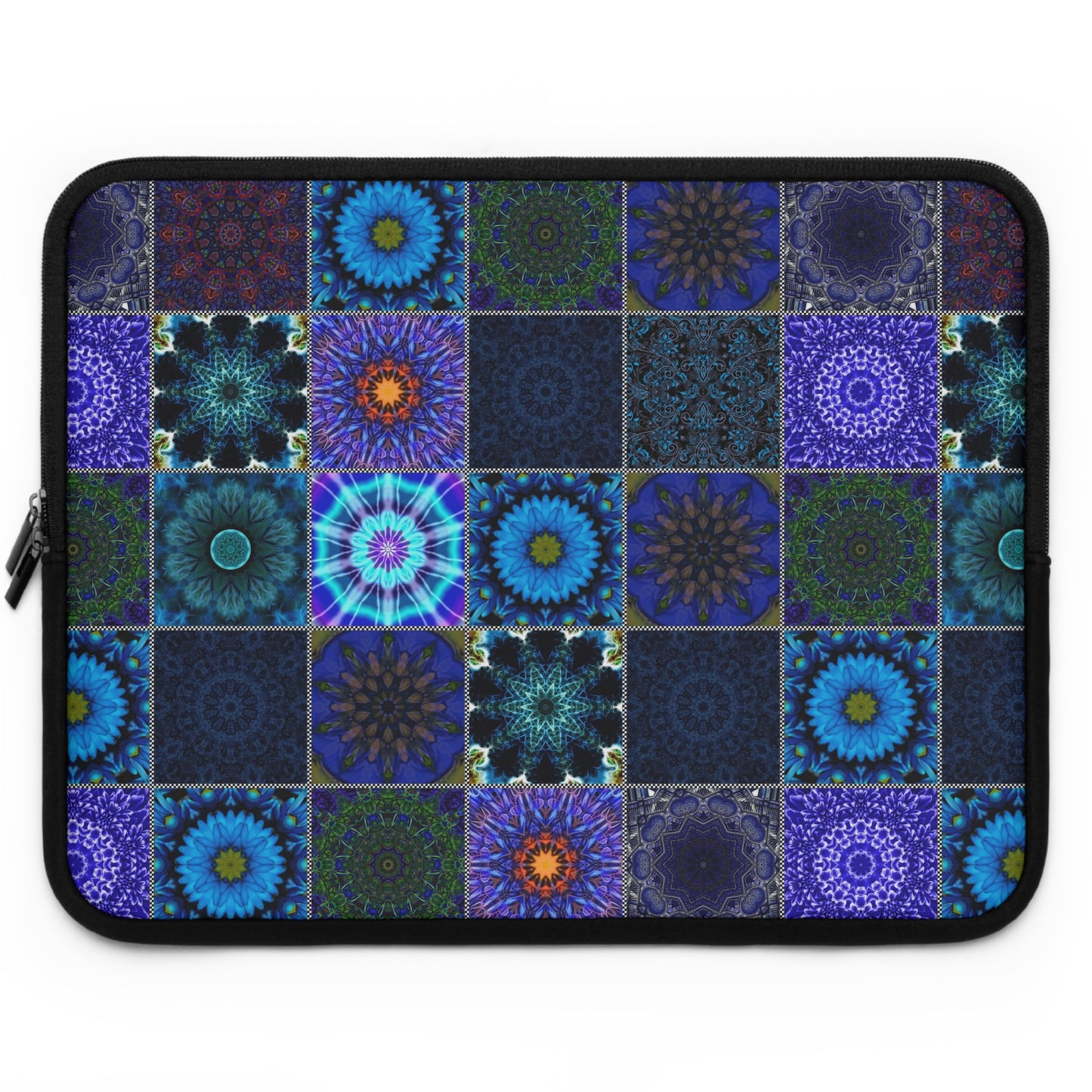 Blue Crazy Quilt Laptop Sleeve