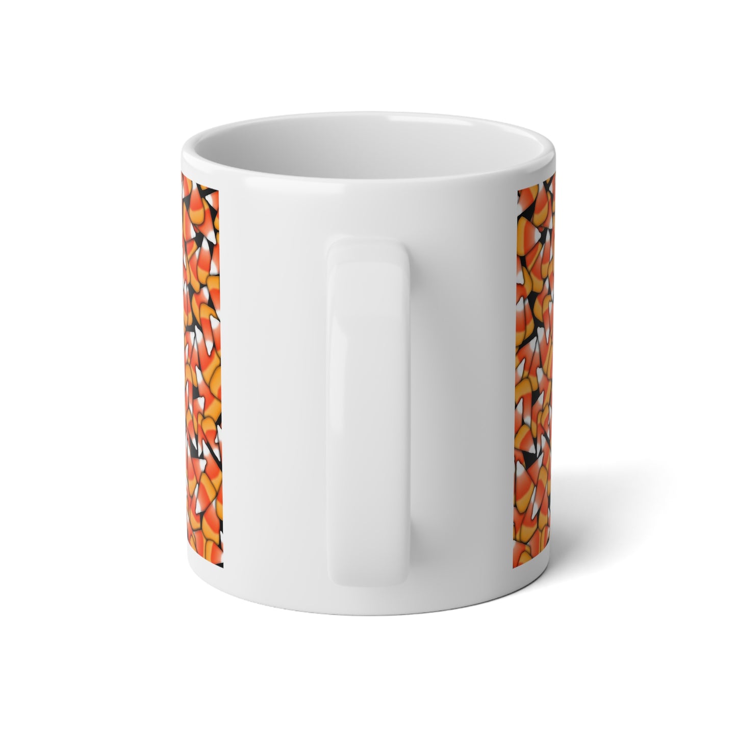 Halloween Candy Corn Jumbo Mug - 20oz, Perfect for Autumn Mornings, Spooky Gift, Coffee Lover, Fall Decor