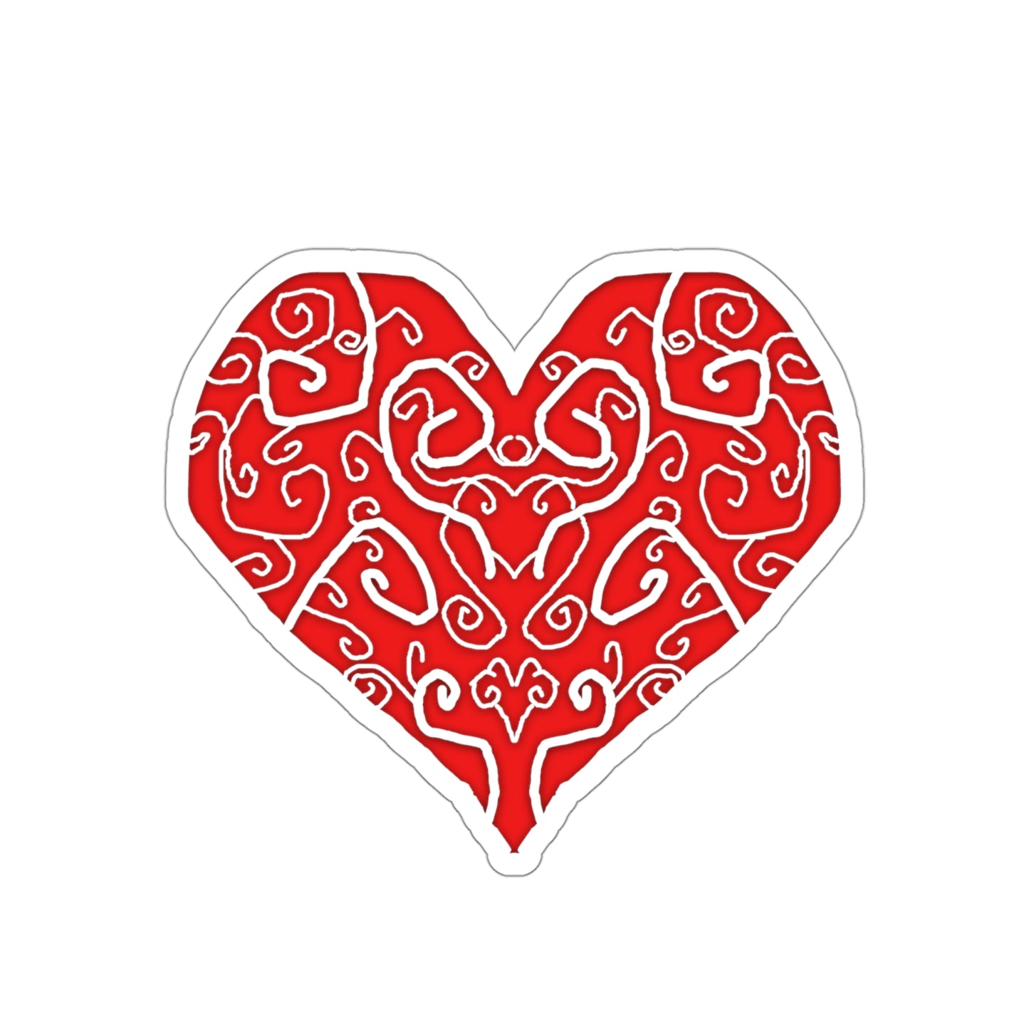 Heart Swirls Kiss-Cut Stickers