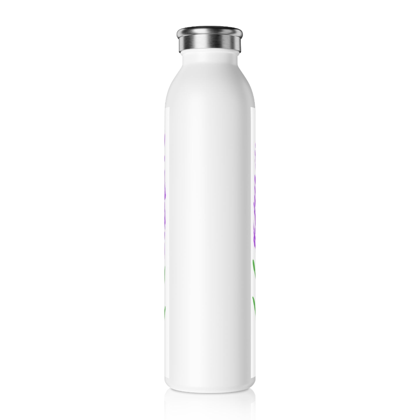 Lavender Slim Water Bottle | Insulated Hydration Bottle | Eco-Friendly Drinkware | Perfect Gift for Nature Lovers
