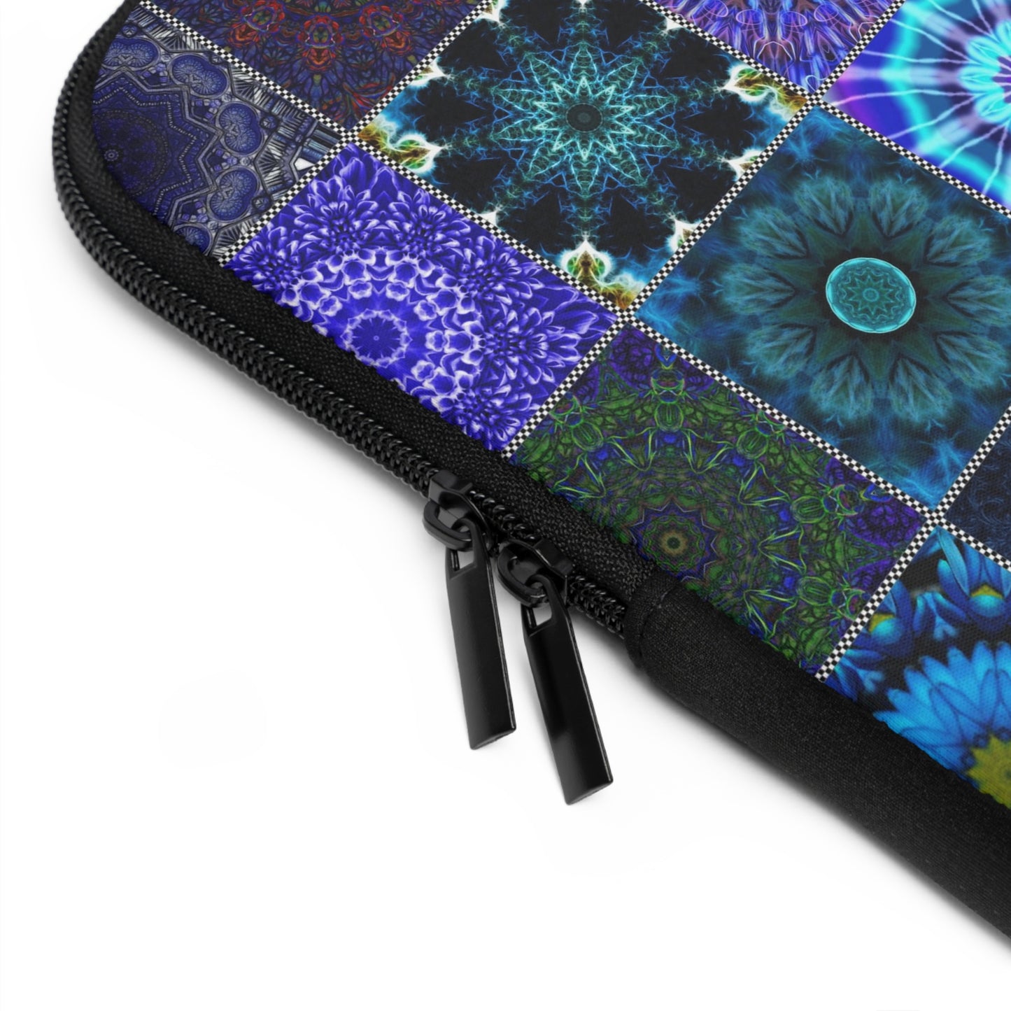 Blue Crazy Quilt Laptop Sleeve