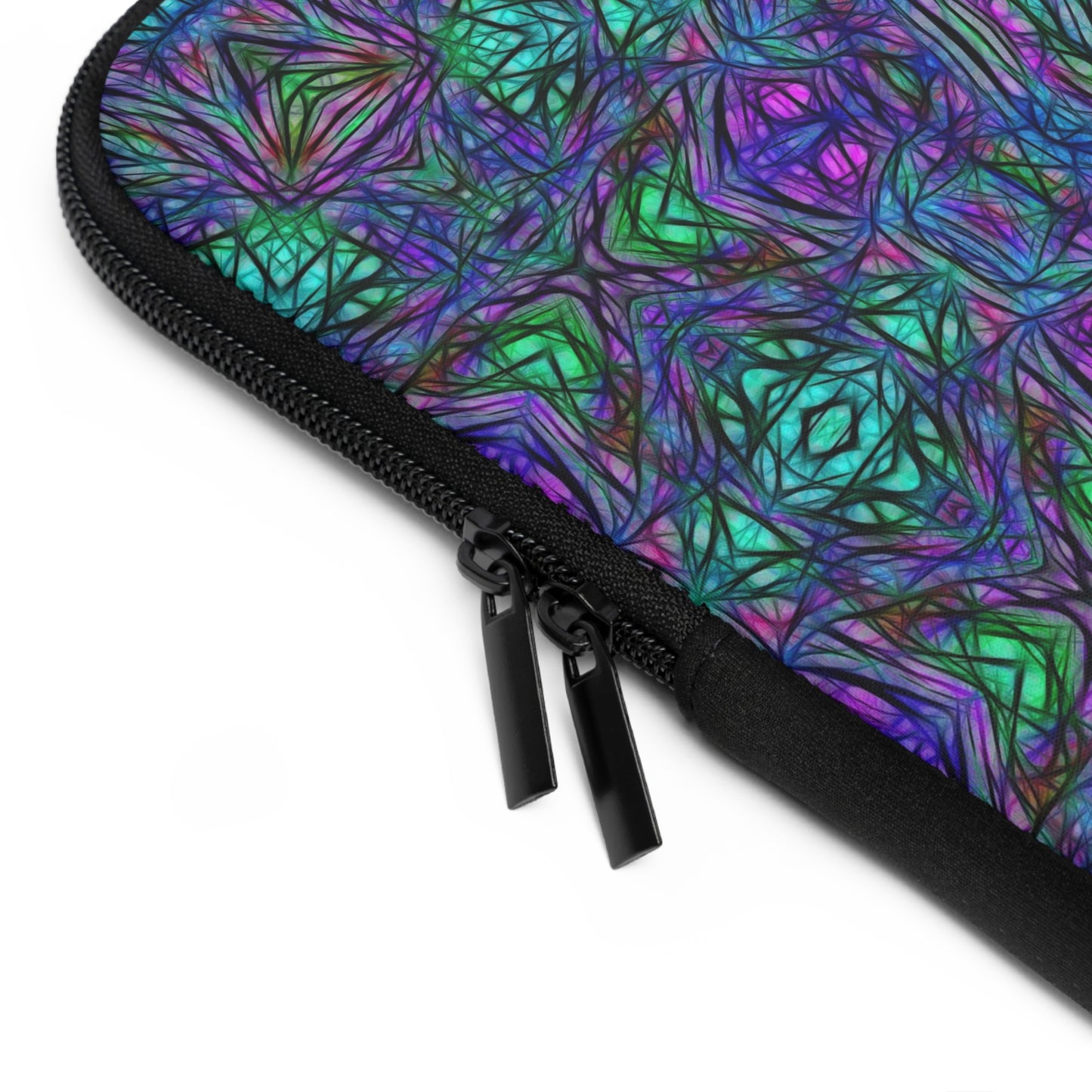 Blue Green Purple Kaleidoscope Laptop Sleeve