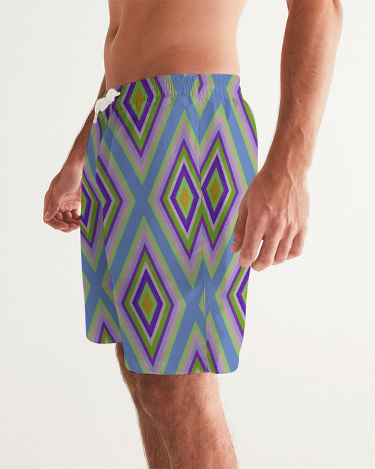Colorful diamonds Variation 2 Men's All-Over Print Swim Trunk