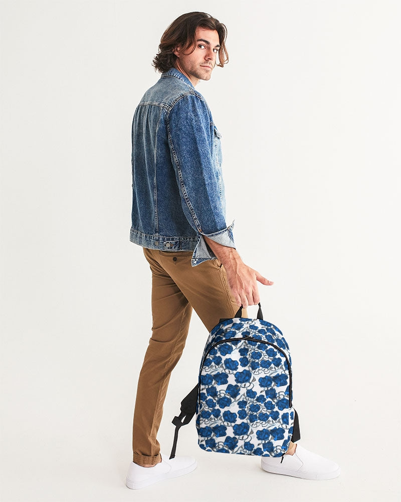 Blue Roses Large Backpack