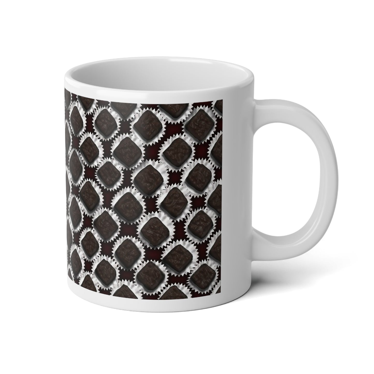 Box of Chocolates Jumbo Mug for Coffee Lovers, Large Artisan Drinkware, Unique Gift for Housewarming, Birthday, or Everyday Use