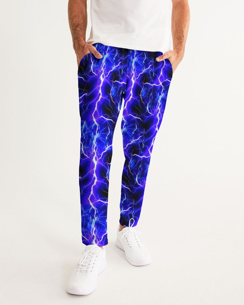 Blue Lightning Men's All-Over Print Joggers