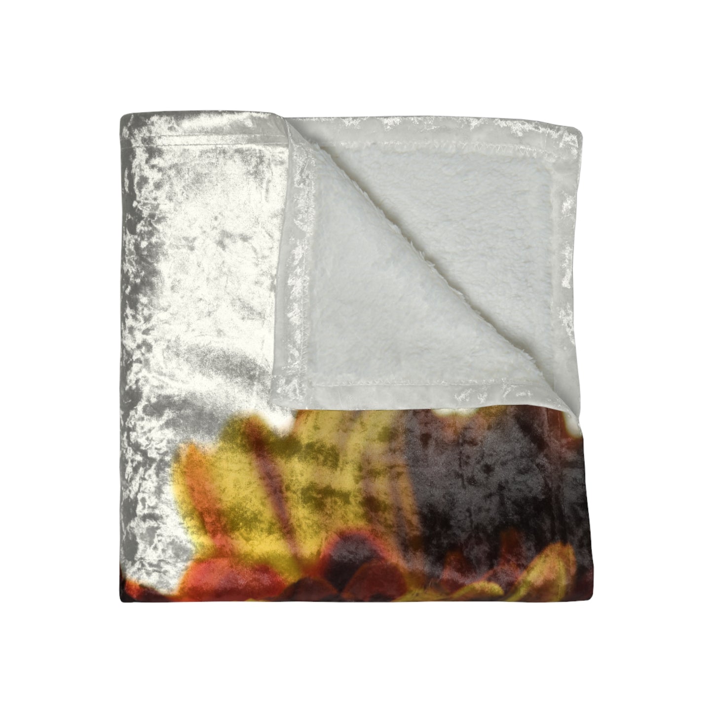 Daisy Undersides Crushed Velvet Blanket