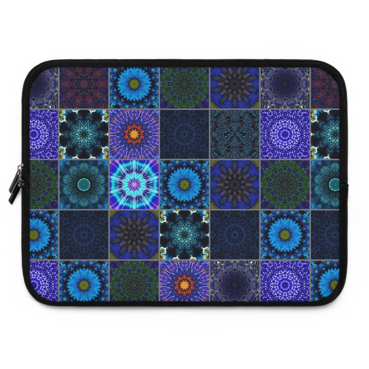 Blue Crazy Quilt Laptop Sleeve