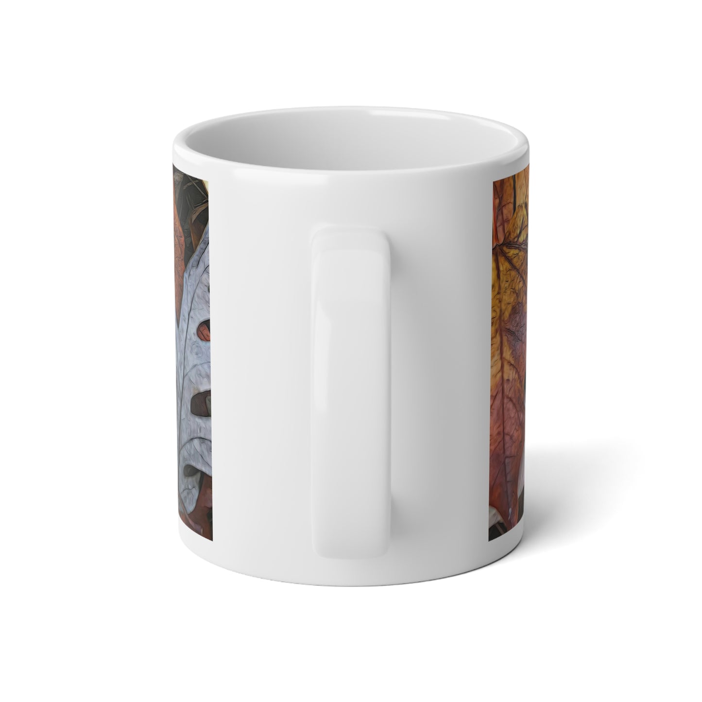 Mid October Leaves 3 Jumbo Mug, 20oz - Perfect for Coffee Lovers, Fall Decor, Thanksgiving Gift, Cozy Vibes, Rustic Home