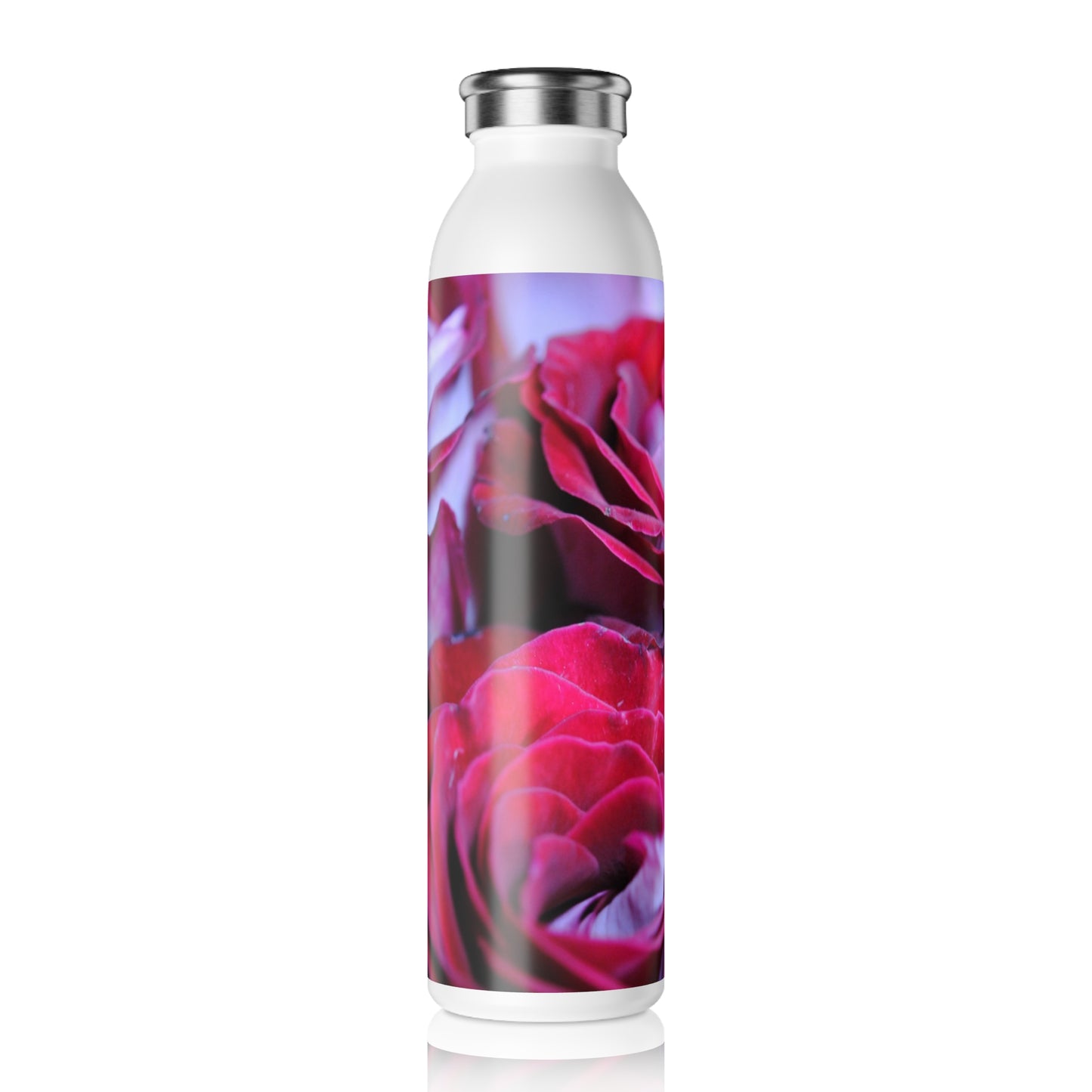 Latin Dancer Rose Group Slim Water Bottle with Floral Design, Eco-Friendly Reusable Bottle, Perfect for Gym, Travel, and Self-Care, Great Gift Idea