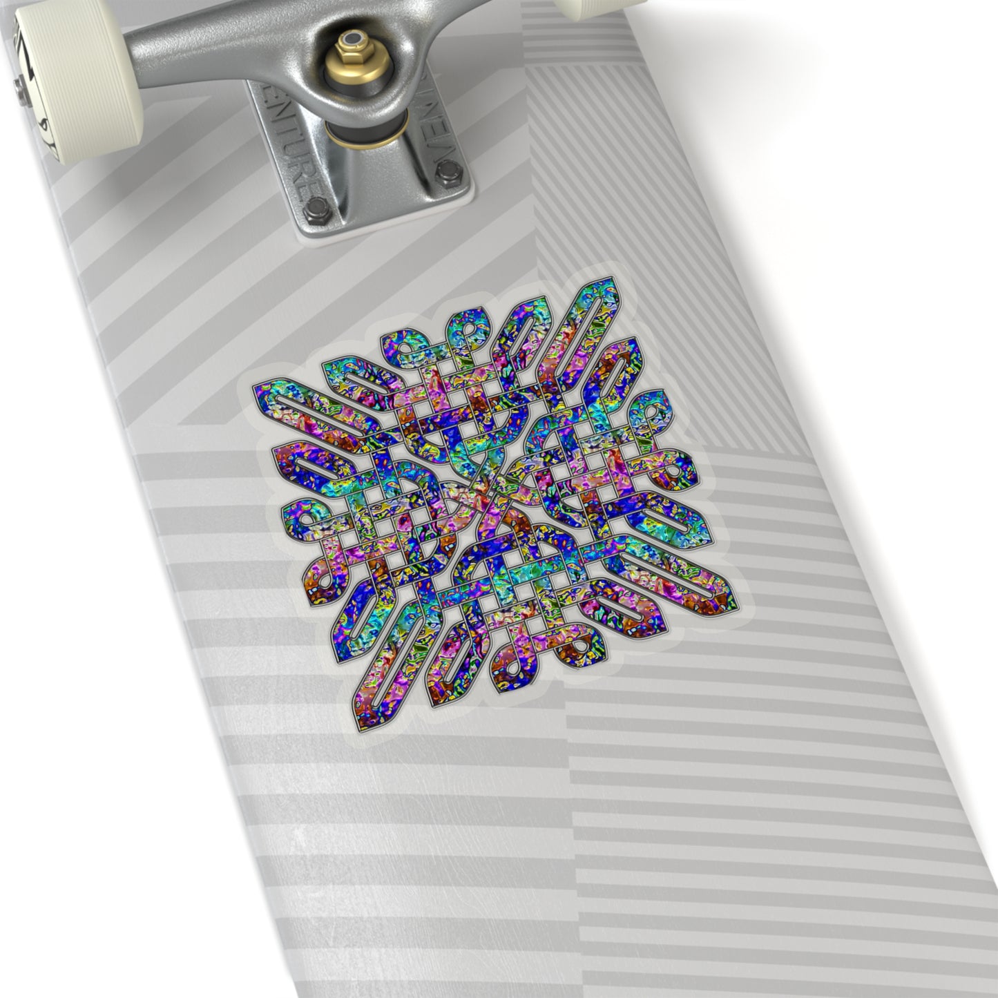 Dichroic Celtic Knot Kiss-Cut Stickers