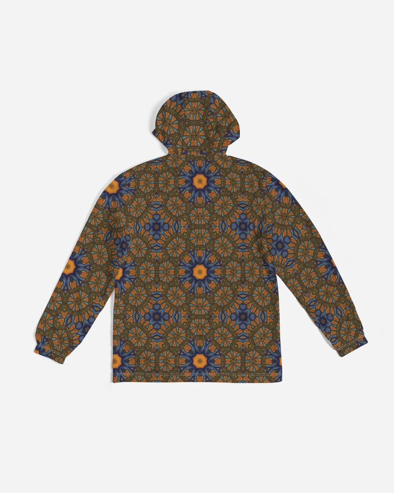 Blue and Yellow Sketch Kaleidoscope Men's All-Over Print Windbreaker