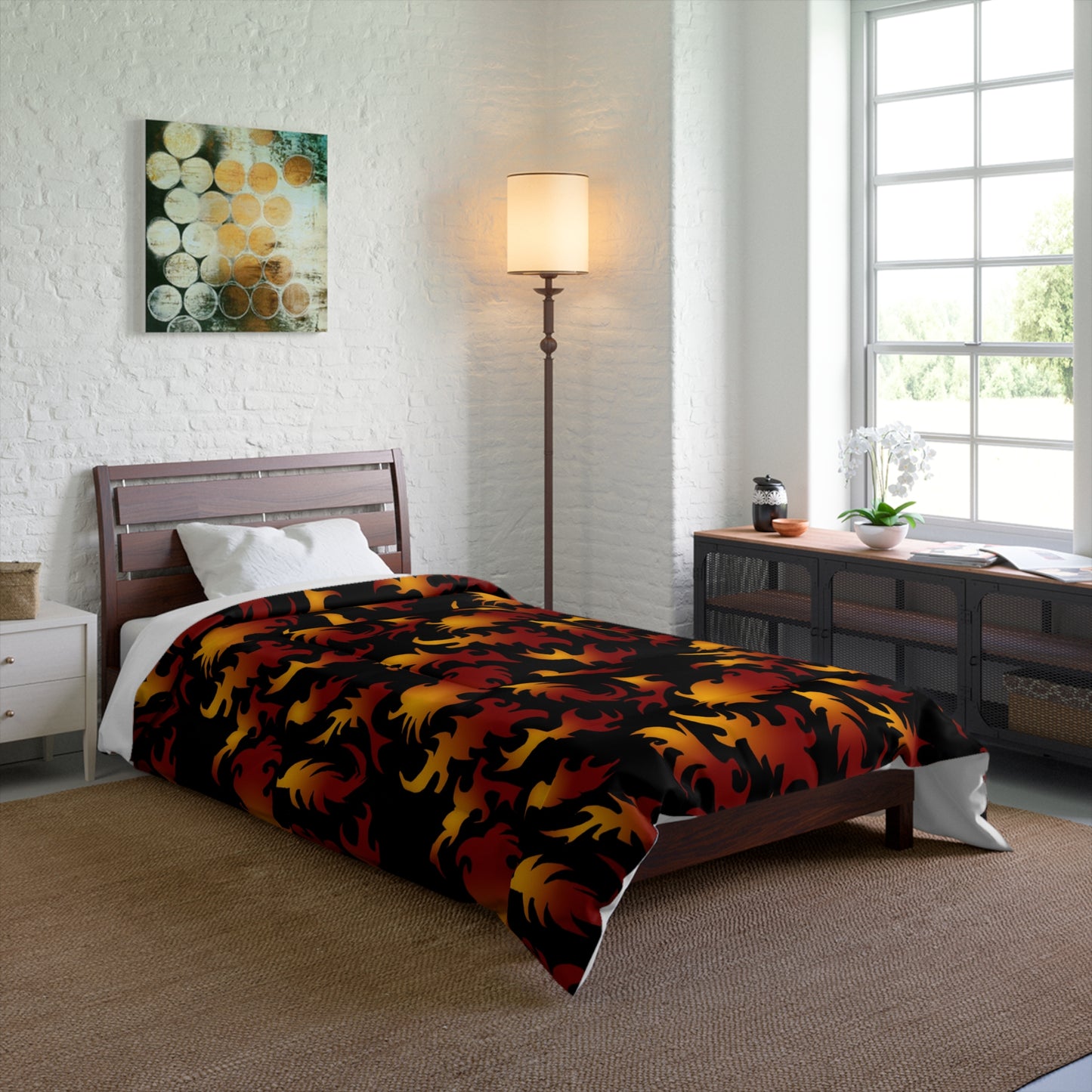 Flame Pattern Comforter — Bedding