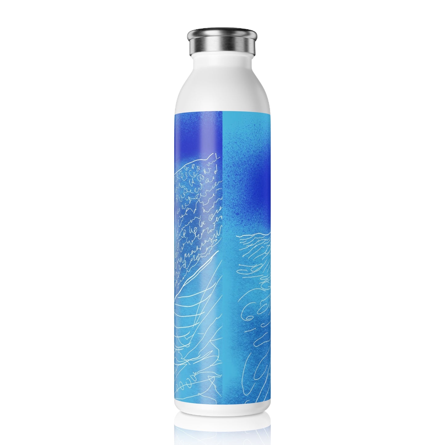 Ocean Wave Slim Water Bottle - Eco-Friendly Drinkware, Sports Bottle, Summer Vibes, Gift for Nature Lovers, Travel Companion