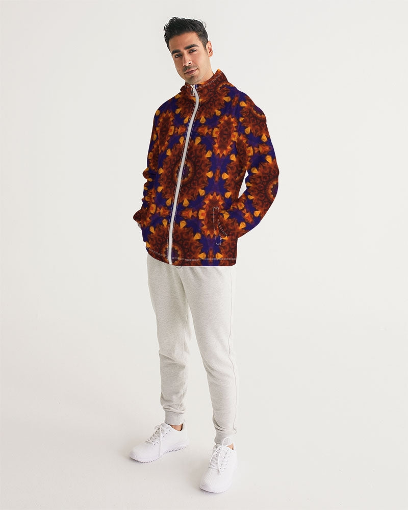 Blue Orange Red Kaleidoscope Men's All-Over Print Windbreaker