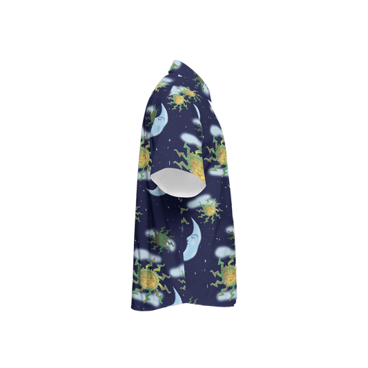 Antique Sun Women's Short-Sleeve Button-Up Shirt-Cotton Feel