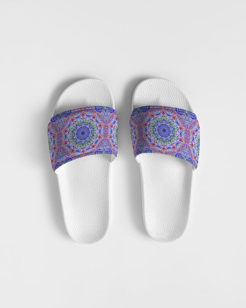 Blue Red Kaleidoscope Women's Slide Sandal