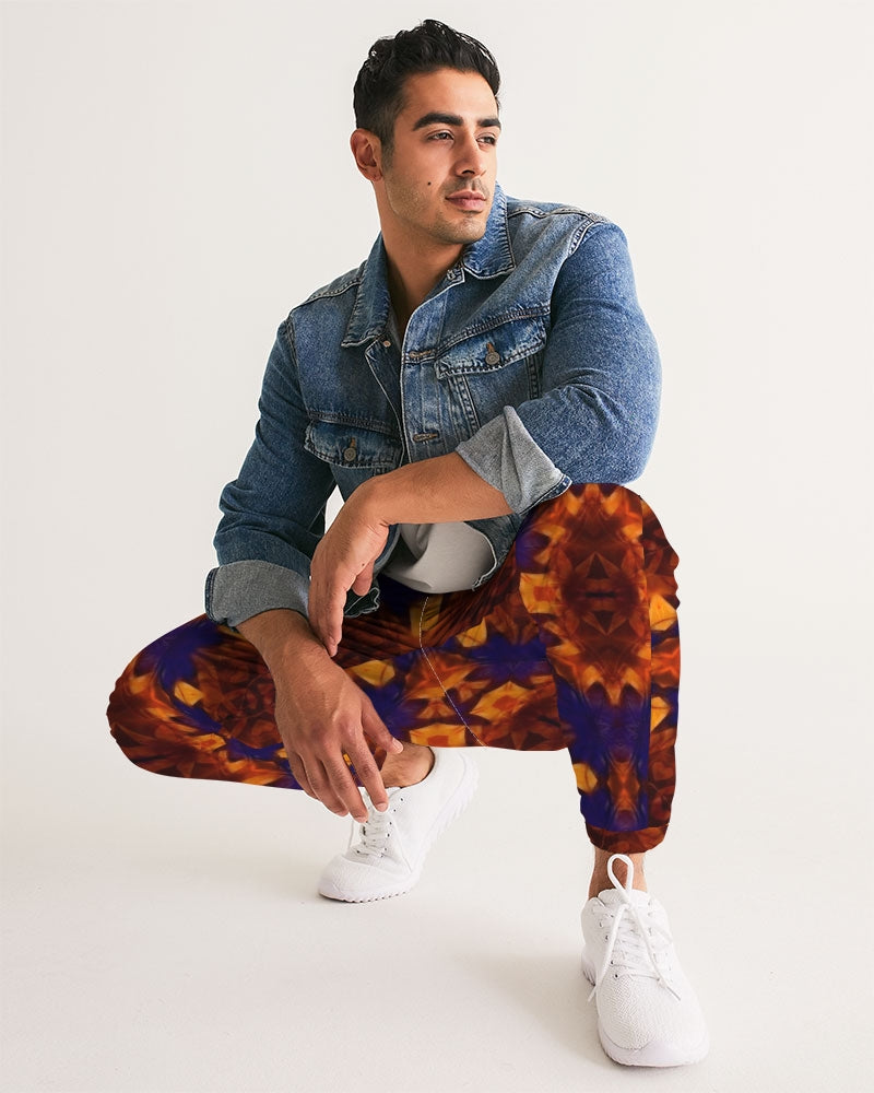 Blue Orange Red Kaleidoscope Men's All-Over Print Track Pants
