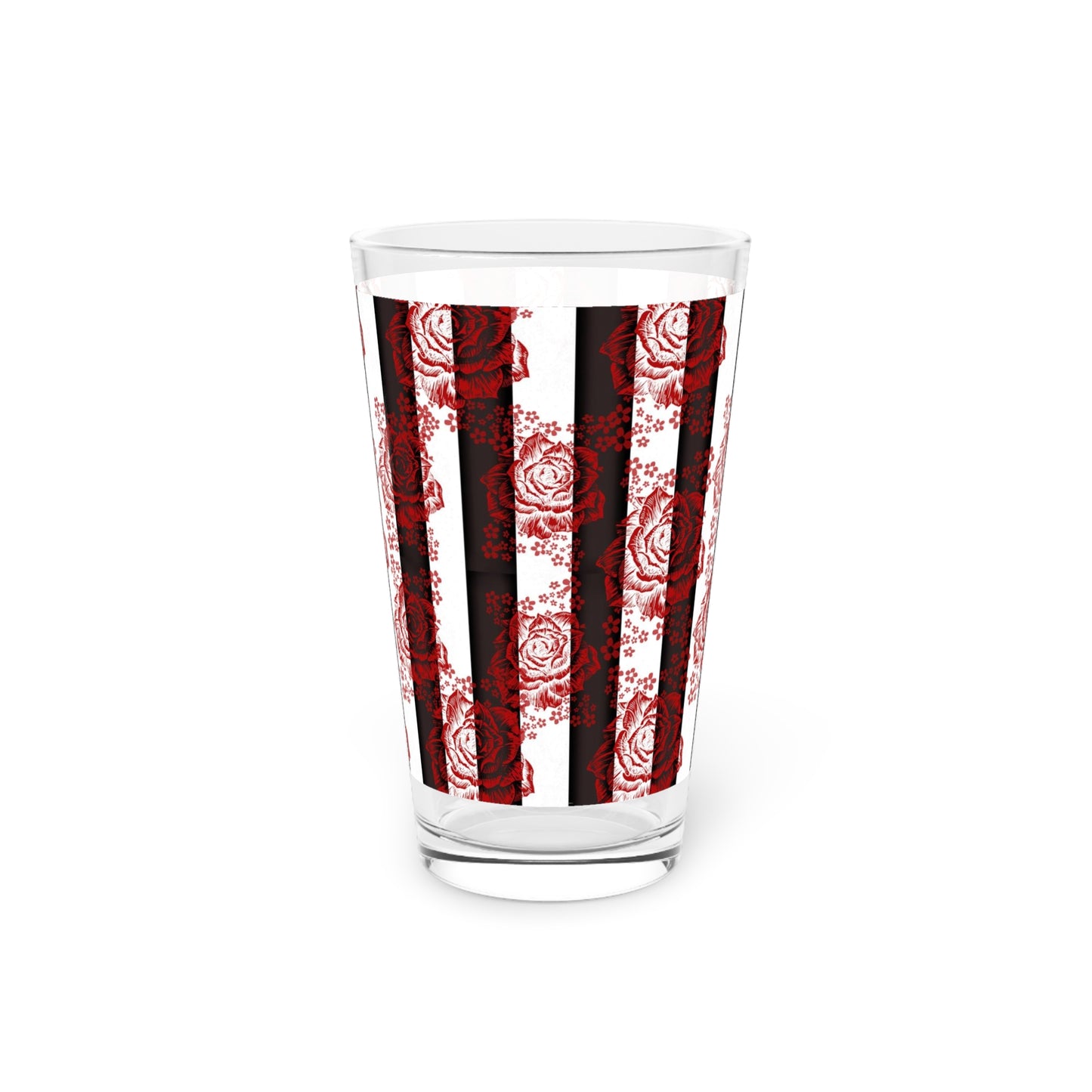 Roses and Stripes Pint Glass, 16oz