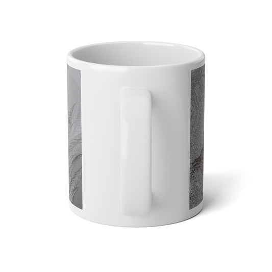 20oz Frost Pattern Mug — Large Jumbo Coffee Cup with Window Frost Design