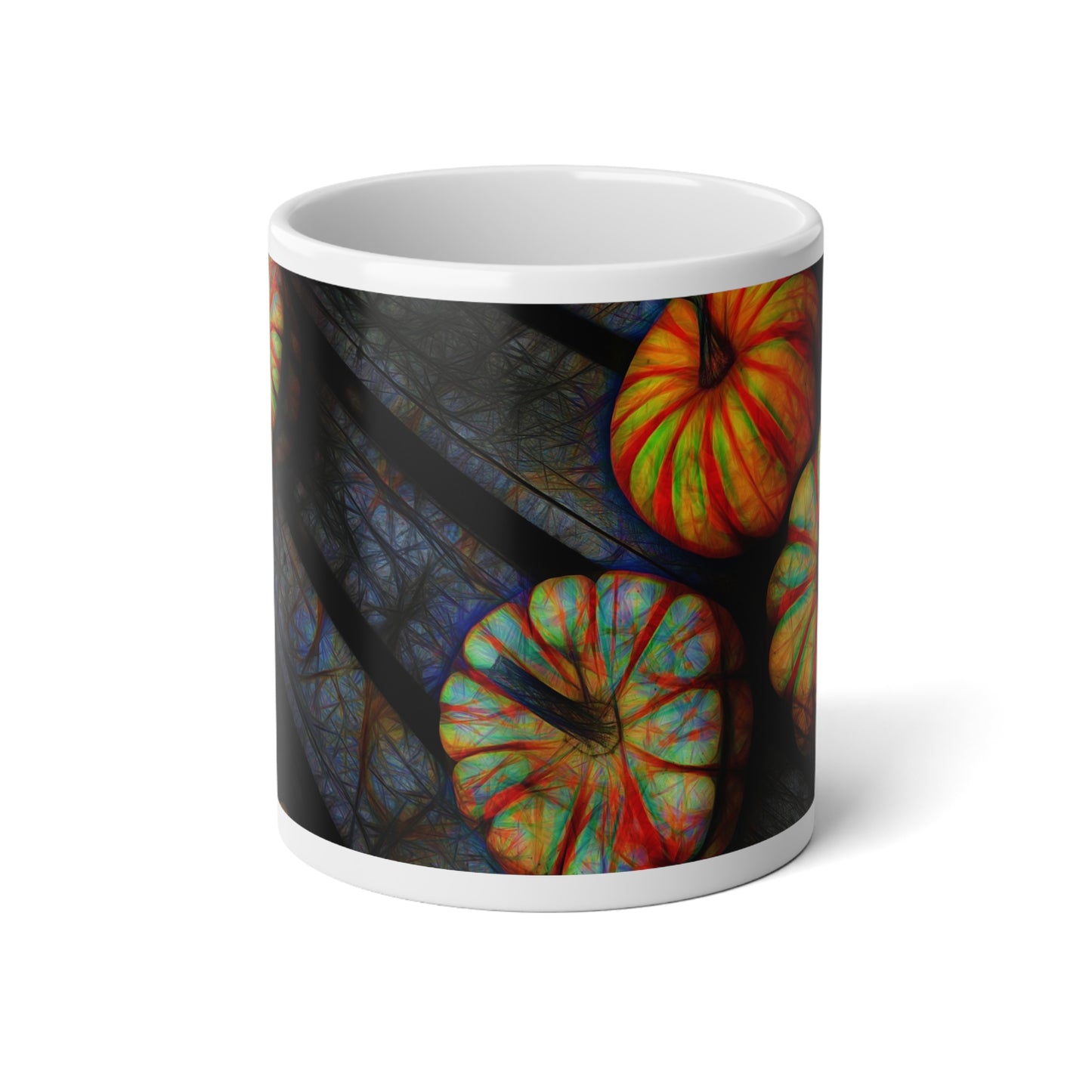 Vibrant Pumpkin Jumbo Mug, Fall Coffee Cup, Autumn Decor, Cozy Beverage Mug, Halloween Gift, Seasonal Kitchenware