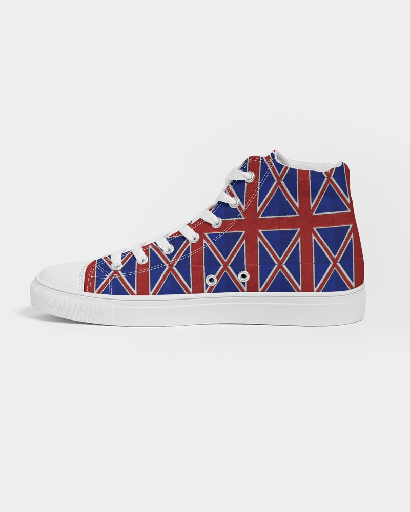 British Flag Pattern Men's Hightop Canvas Shoe