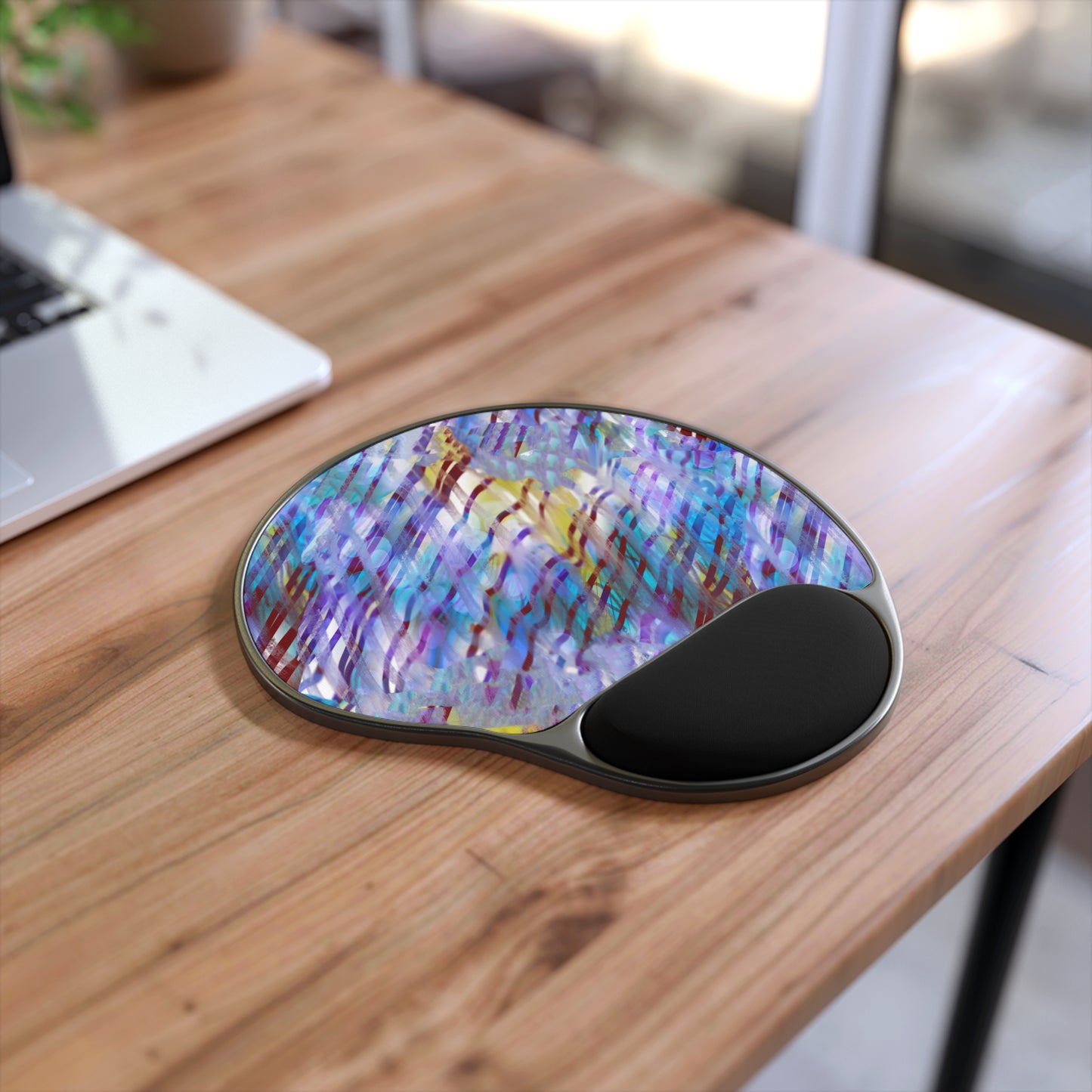 Abstract Ripple Mouse Pad With Wrist Rest