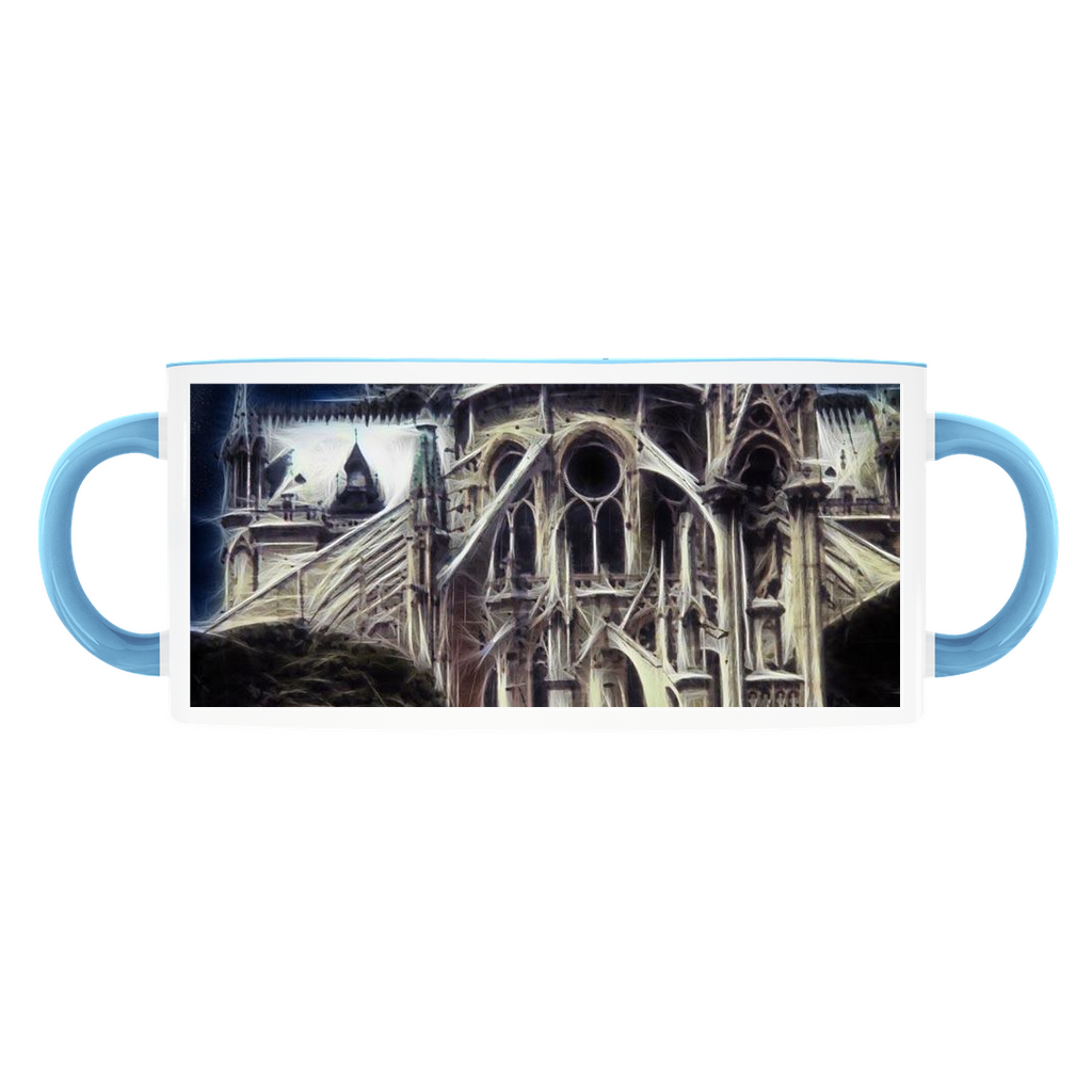 Notre Dame Cathedral Back Accent Mugs