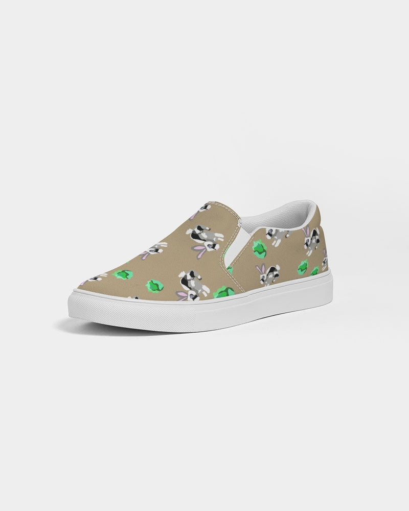 Bunnies Pattern Women's Slip-On Canvas Shoe