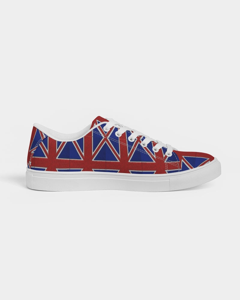 British Flag Pattern Men's Faux-Leather Sneaker