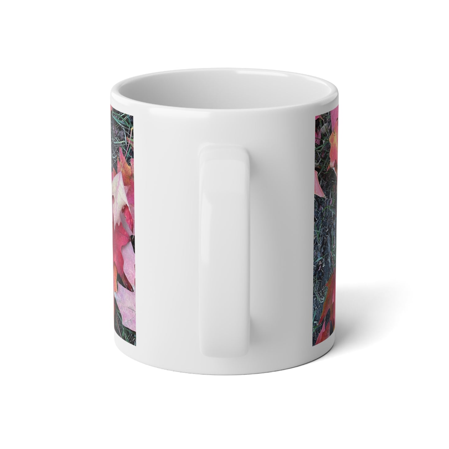 Maple Leaves 4 Jumbo Mug, Fall Coffee Cup, 20oz Ceramic Mug, Seasonal Drinkware, Rustic Home Decor, Perfect Gift for Fall Enthusiasts