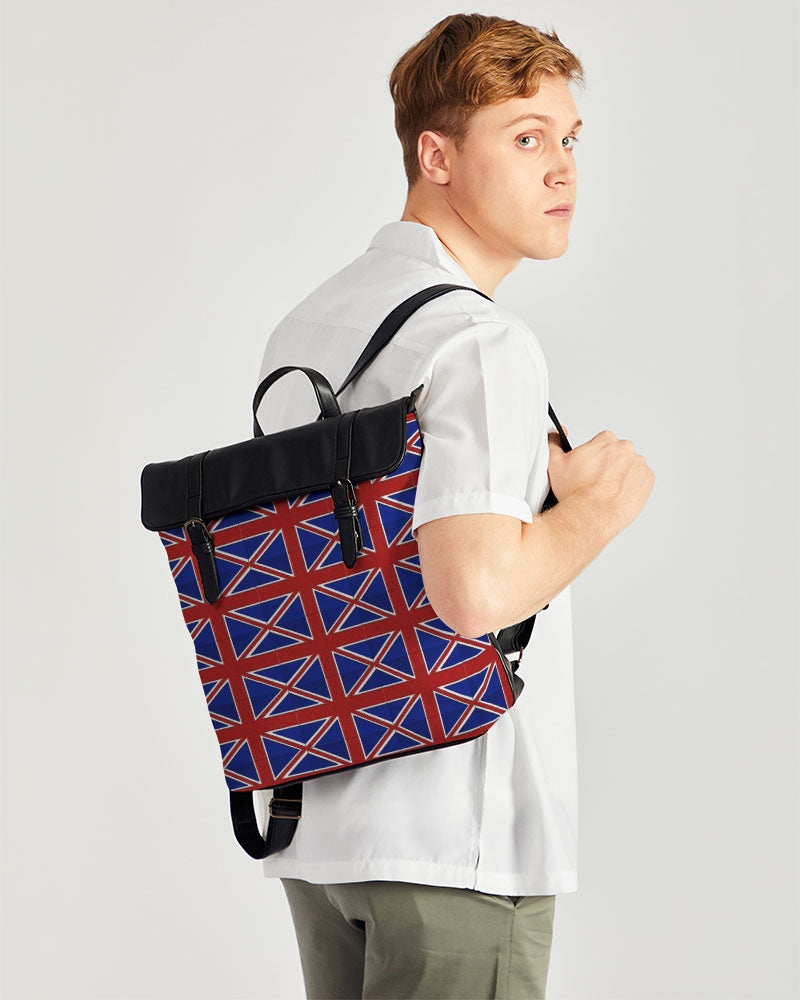 British Flag Pattern Casual Flap Backpack