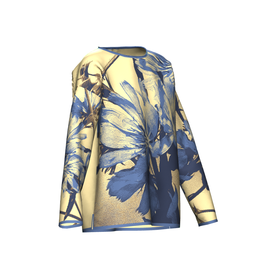 Blue Wildflowers Sweater