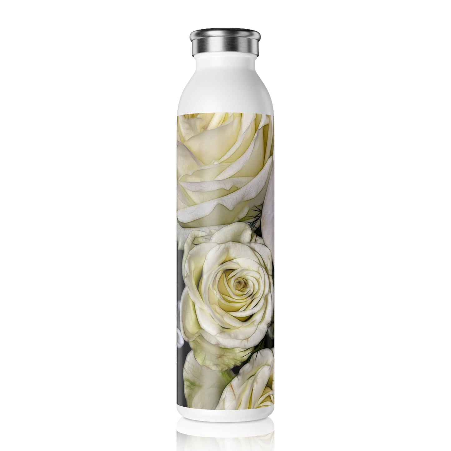 November Flowers 4 Slim Water Bottle | Perfect for Fitness, Eco-Friendly Lifestyle, Gifts, Weddings, and Daily Hydration