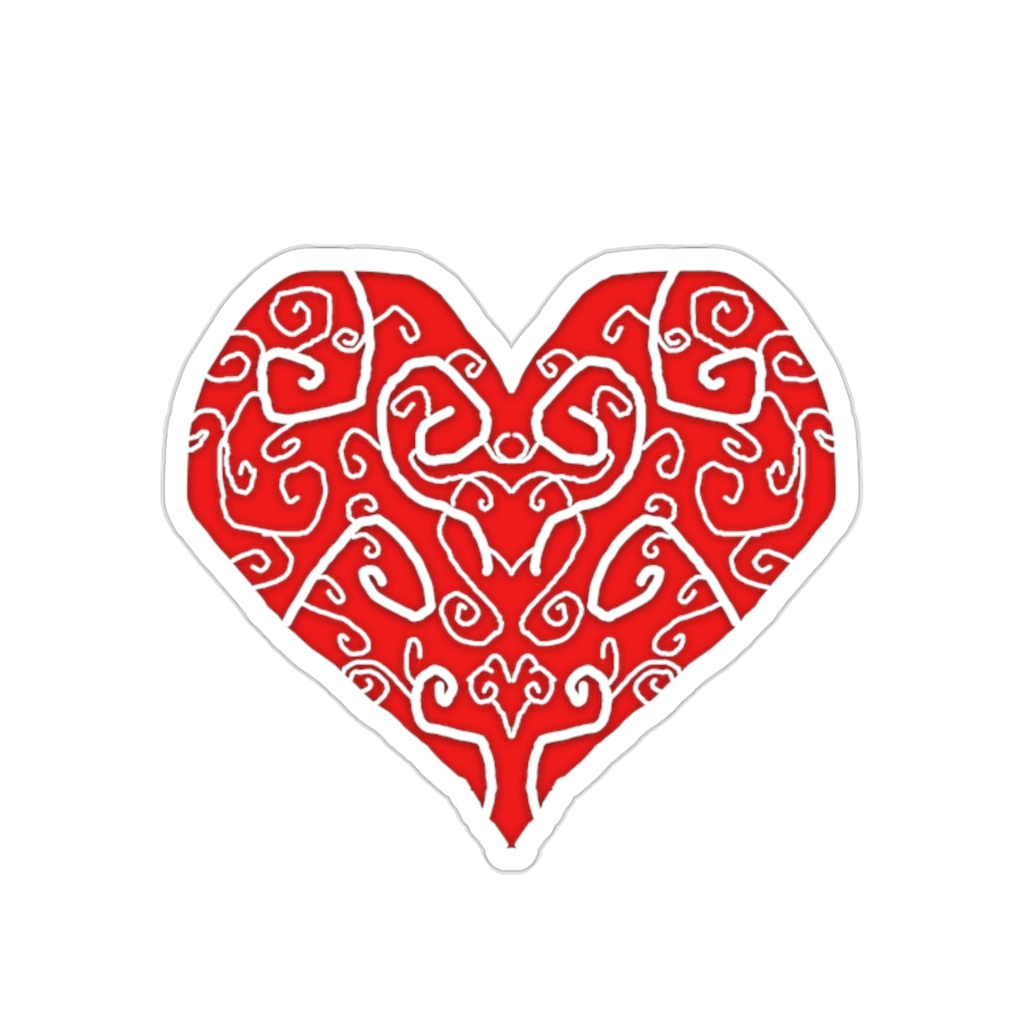 Heart Swirls Kiss-Cut Stickers