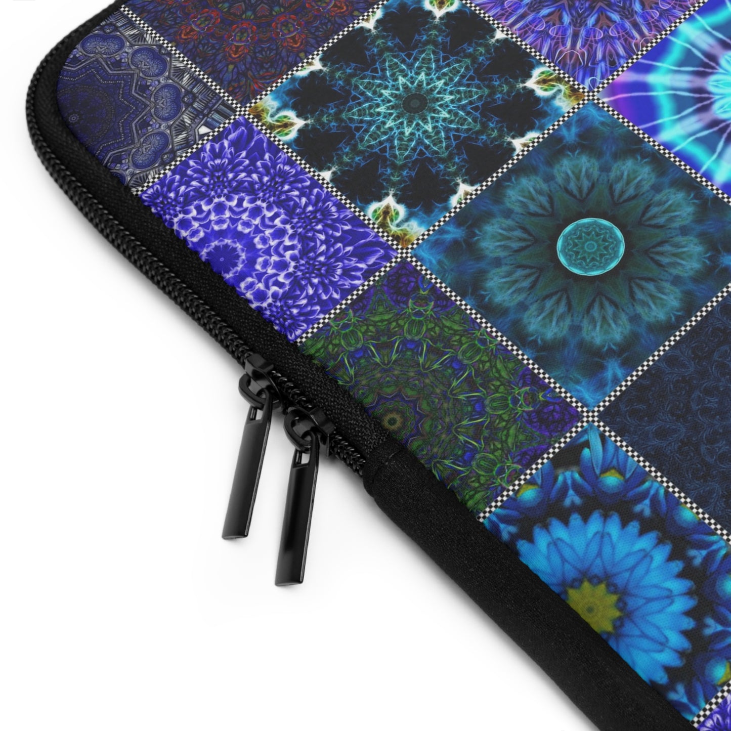 Blue Crazy Quilt Laptop Sleeve