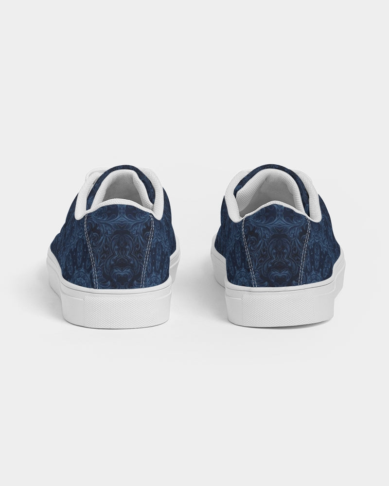 Blue Faux Velvet Kaleidoscope Women's Faux-Leather Sneaker