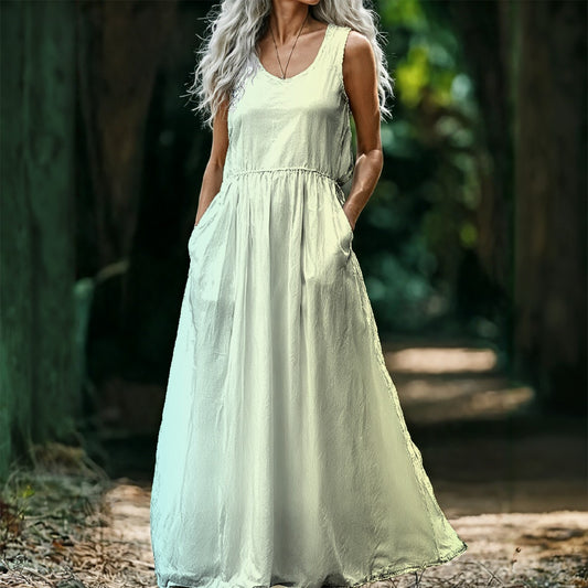 Angel Gradient All-Over Print Women’s Sleeveless Maxi Dress