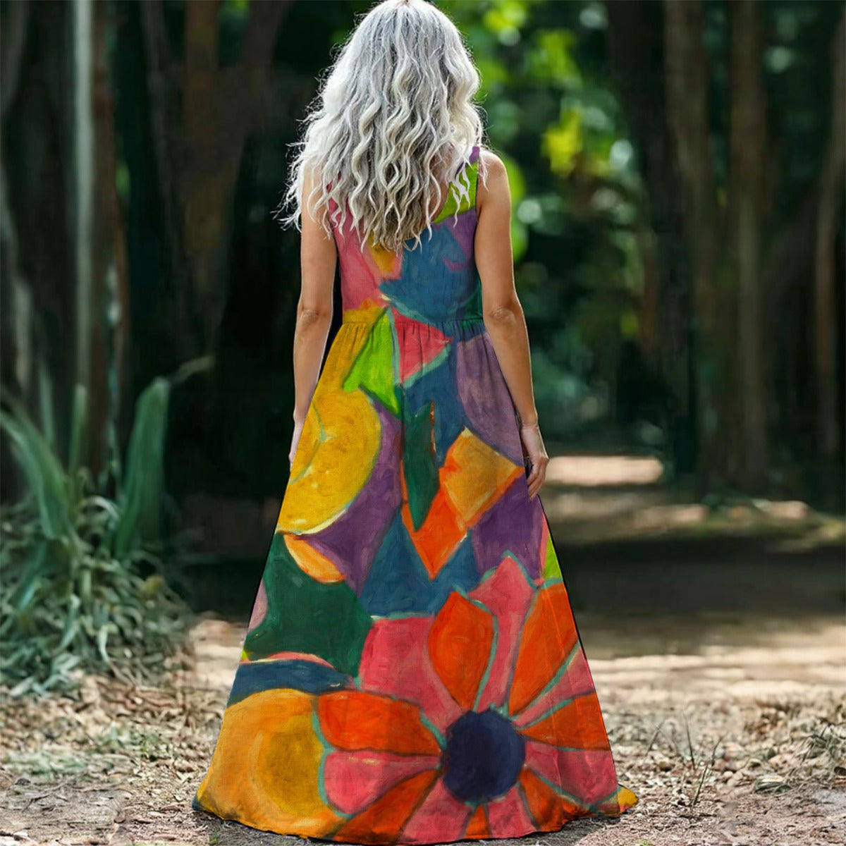 Afternoon Dreams Of Spring All-Over Print Women’s Sleeveless Maxi Dress
