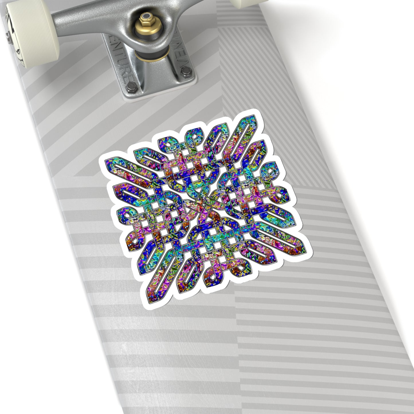 Dichroic Celtic Knot Kiss-Cut Stickers