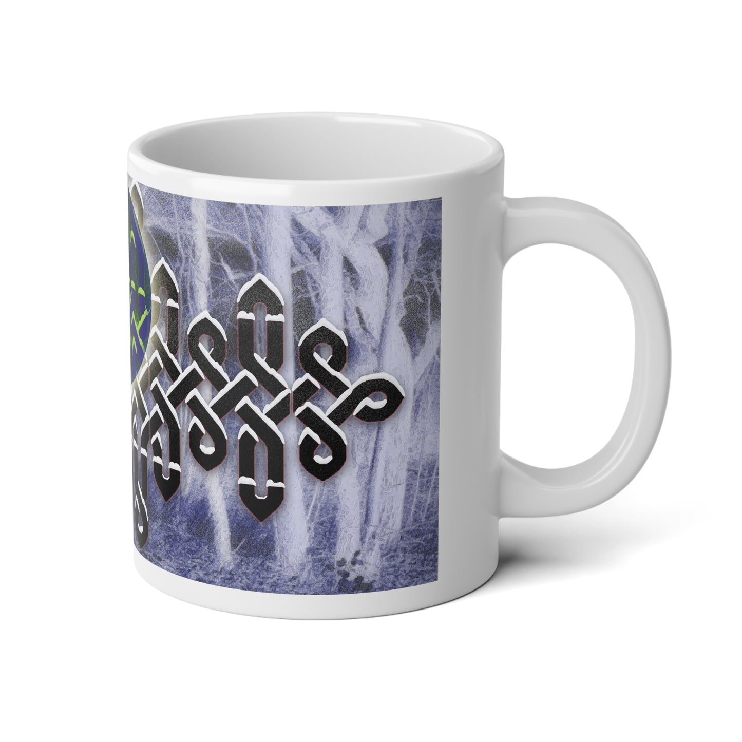 20oz Celtic Moon Jumbo Mug – Mystical Norse Knotwork Coffee Cup