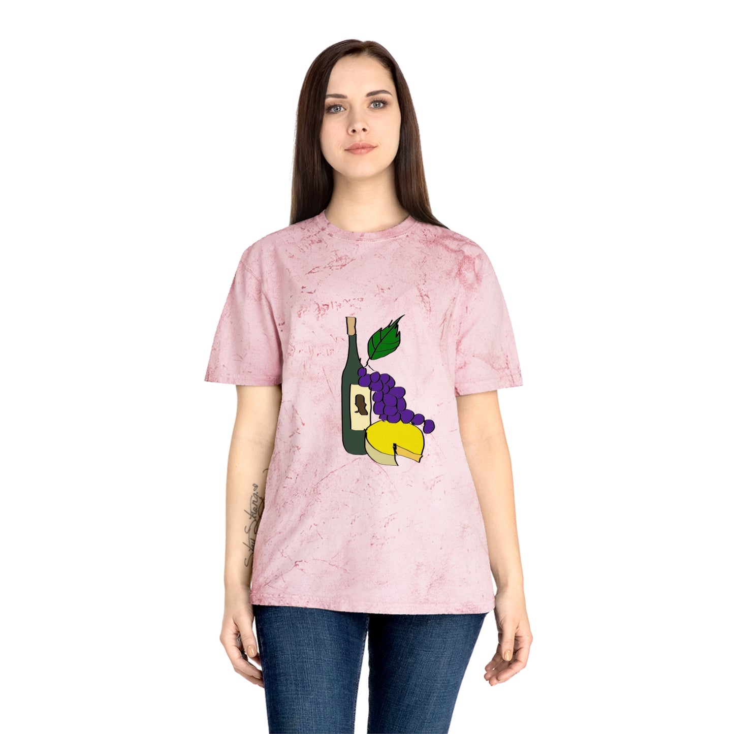 Wine and Cheese Unisex Color Blast T-Shirt