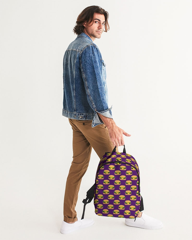 Cheeseburger Pattern Large Backpack