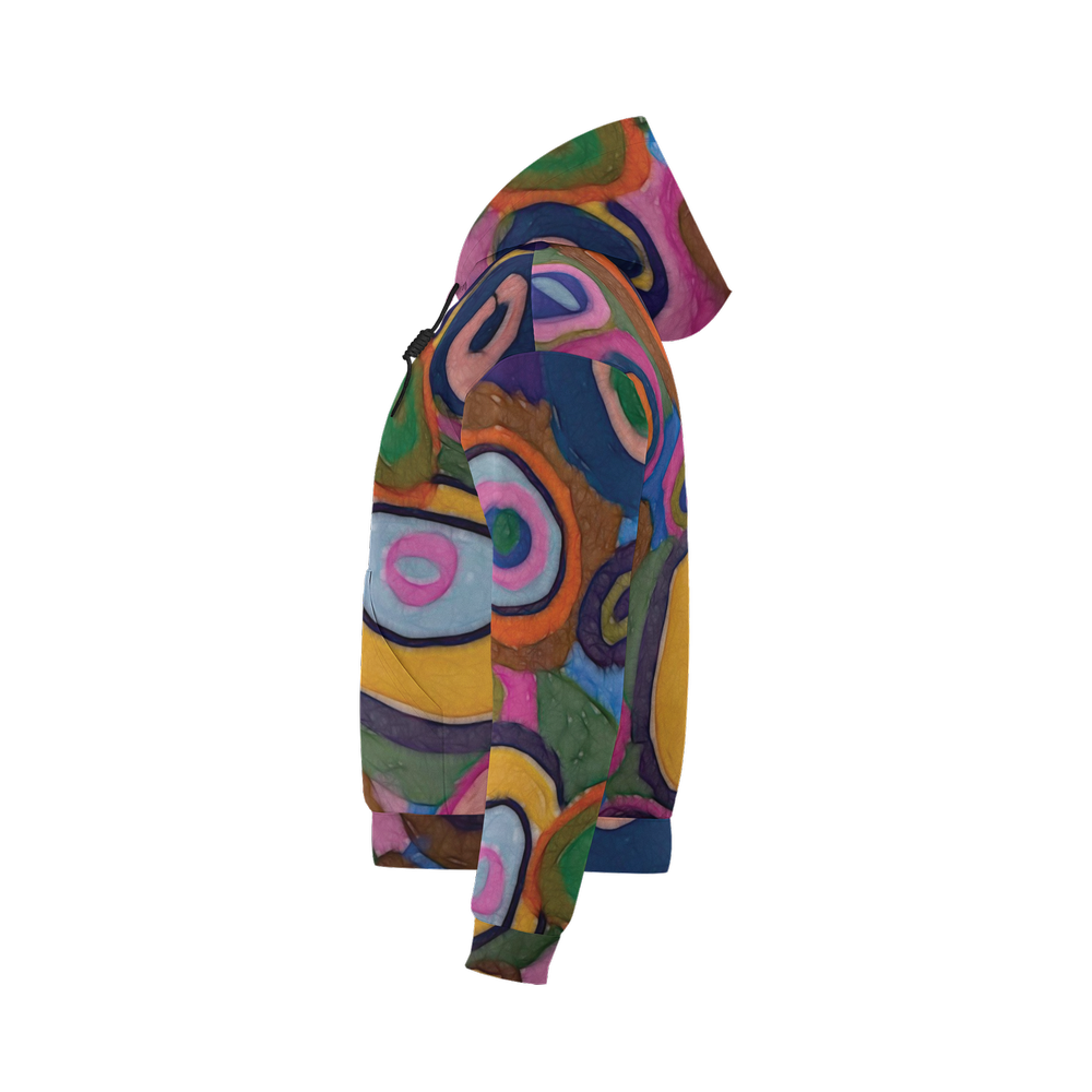 Warm Autumn Bubbles Unisex Fleece-Lined Pocket Hoodie