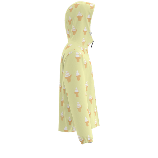 Ice Cream Cone Unisex Lightweight Hooded Windbreaker- Water Resistant